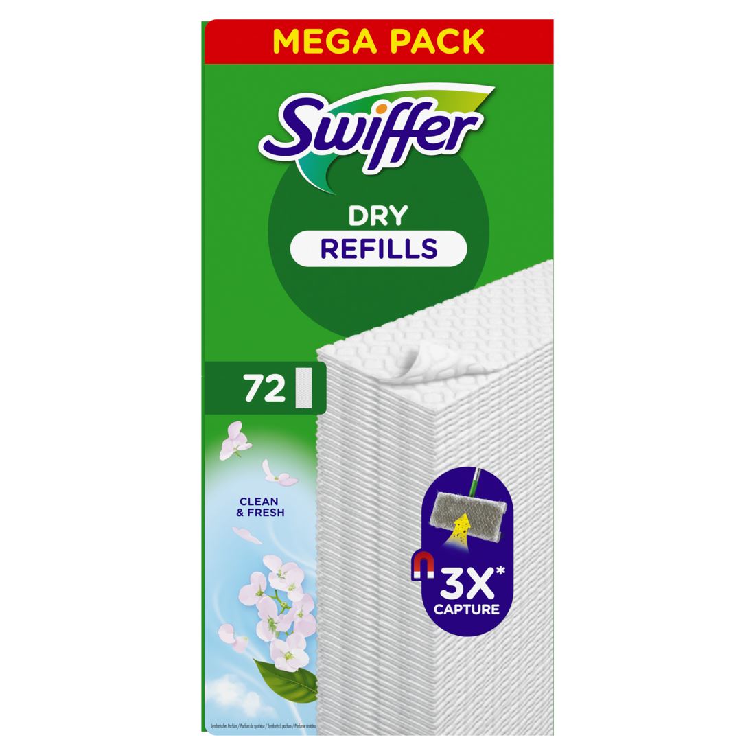 Swiffer Dry Fresh Floor Wipes 72 pieces