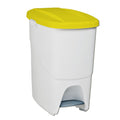 aro Pedal bin 25 liters white/yellow