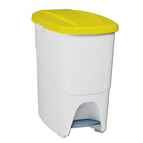 aro Pedal bin 25 liters white/yellow