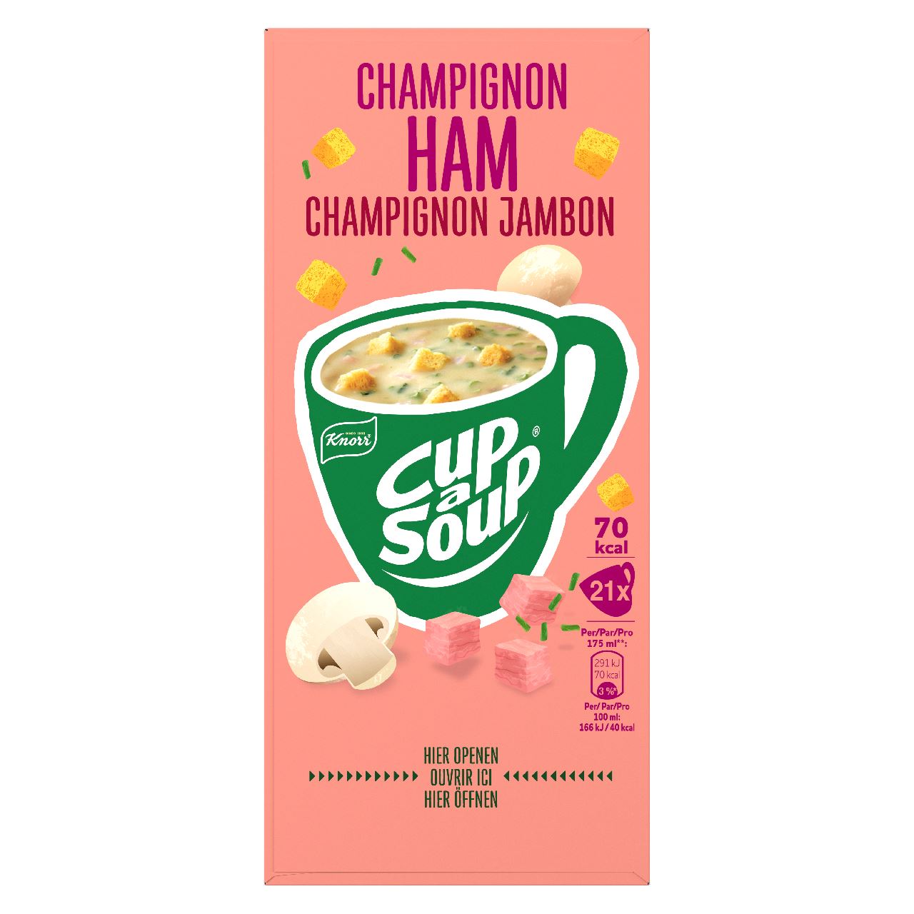 Knorr Cup-a-Soup Mushroom Ham 21 x 175 ml 336 g