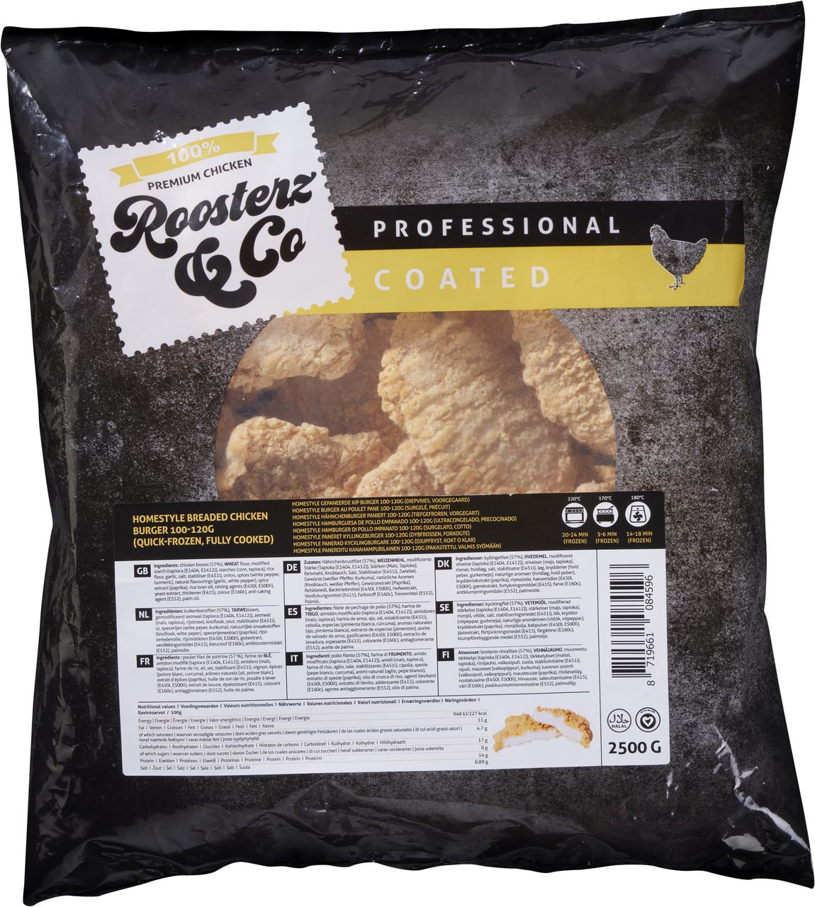 Roosterz & Co Kipburger Homestyle 110 gr 2.5 kg