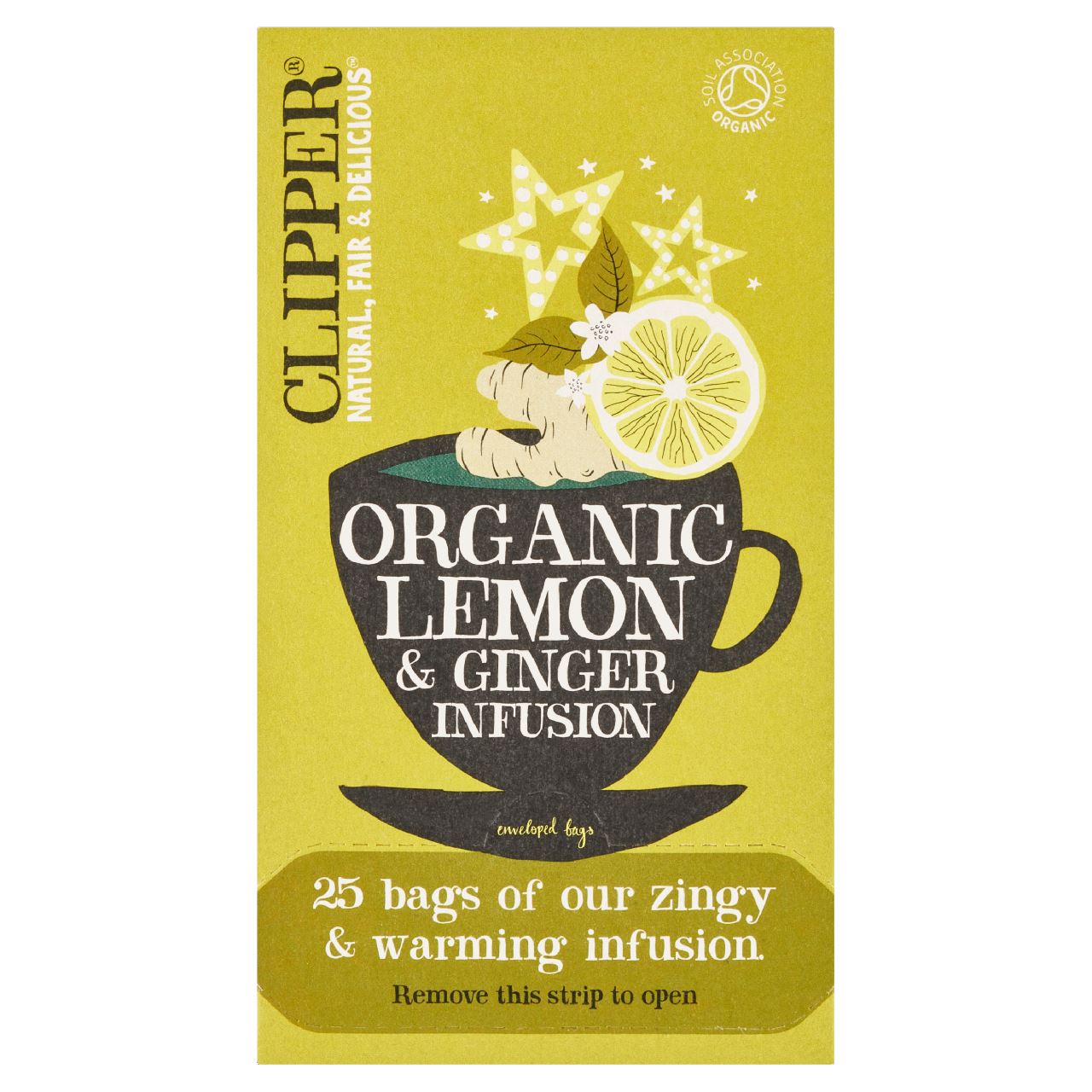 CLIPPER Lemon Ginger Infusion 25 pieces 62 g